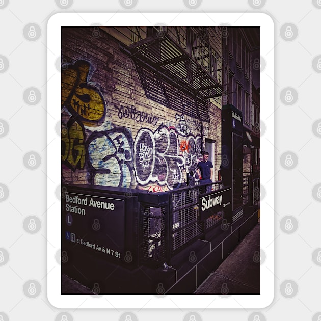 Bedford Avenue Williamsburg Brooklyn NYC Sticker by eleonoraingrid